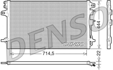 Конденсатор, кондиционер DENSO DCN06005 (фото 1)