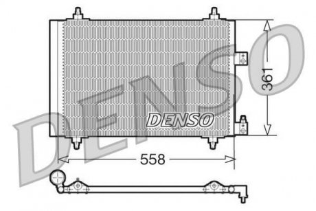 Радіатор кондиціонера DENSO DCN07005 (фото 1)