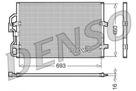 Конденсатор, кондиционер DENSO DCN07040 (фото 1)