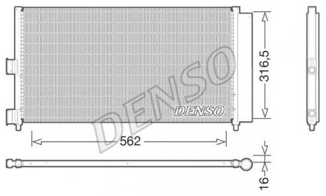 Радіатор кондиціонера DENSO DCN09072 (фото 1)