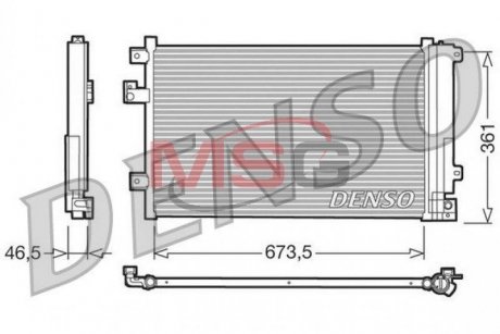 Конденсер кондиционера DENSO DCN09084 (фото 1)