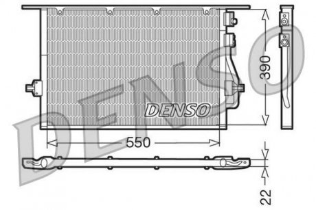 Конденсатор, кондиционер DENSO DCN10014 (фото 1)
