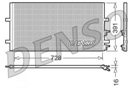 Конденсатор, кондиционер DENSO DCN10017 (фото 1)