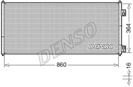 Радиатор кондиционера DENSO DCN10032