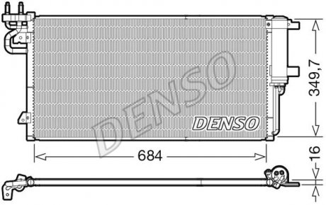 Радиатор кондиционера DENSO DCN10045 (фото 1)