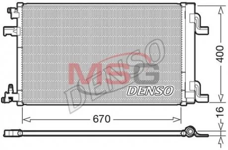 Радиатор кондиционера OPEL ASTRA J 14-15, CASCADA (W13) 13-н.в., INSIGNIA 13-17 DENSO DCN20002