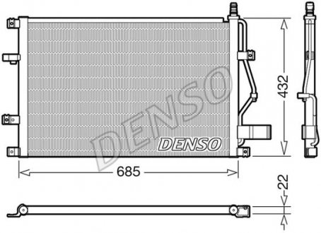 Радиатор кондиционера DENSO DCN33013 (фото 1)