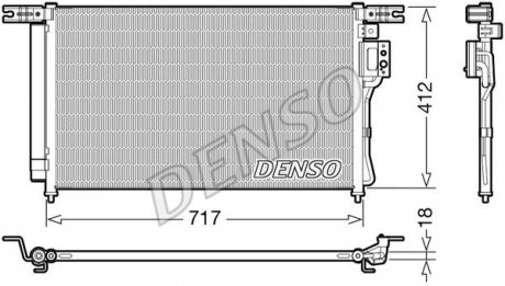 Радіатор кондиціонера (з осушувачем) DENSO DCN41008