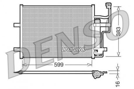 Конденсатор, кондиционер DENSO DCN44003 (фото 1)