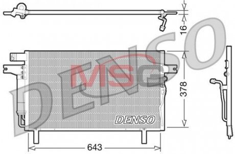 Радіатор кондиціонера DENSO DCN46016 (фото 1)