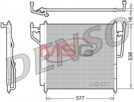 Конденсатор, кондиционер DENSO DCN46017 (фото 1)