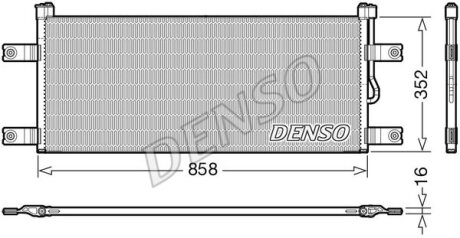 Фото 1 - конденсатор кондиціонера MERCEDES ACTROS MP4 / MP5, ANTOS 07.11- DENSO DCN99069 Конденсатор кондиціонера MERCEDES ACTROS MP4 / MP5, ANTOS 07.11- DENSO DCN99069 (фото 1)