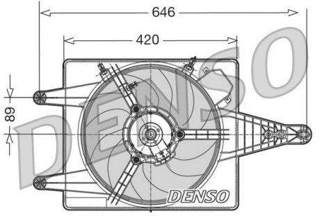 Вентилятор, охолодження двигуна DENSO DER01010