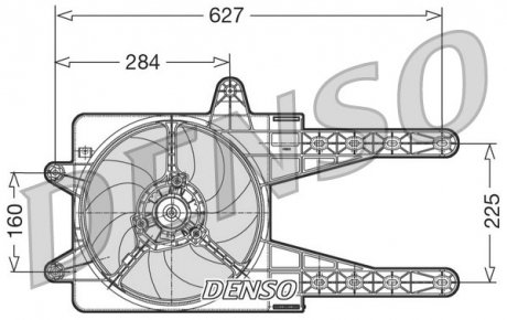 Вентилятор, охолодження двигуна DENSO DER09013