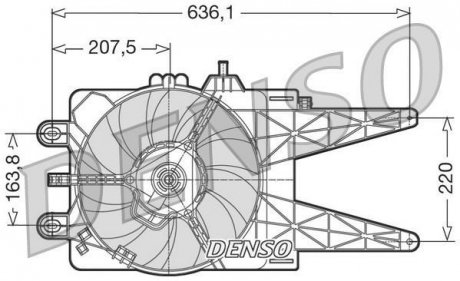 Вентилятор, охлаждение двигателя DENSO DER09014 (фото 1)