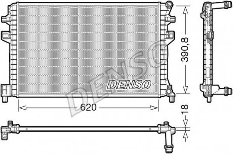 Радиатор DENSO DRM02018 (фото 1)