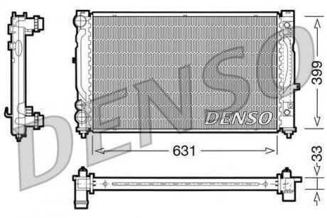 Радиатор, охлаждение двигателя DENSO DRM02030 (фото 1)