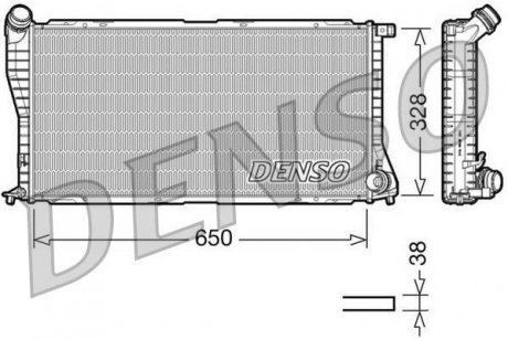 Радиатор, охлаждение двигателя DENSO DRM05002