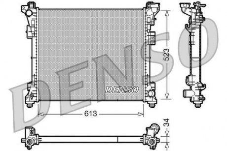 Радіатор, охолодження двигуна DENSO DRM06006