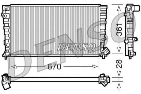 Радиатор PE CI 306- Berlingo 1,8D-1,9D 97-98 DENSO DRM07030 (фото 1)