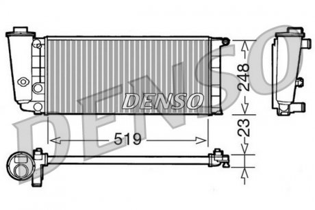 Радиатор, охлаждение двигателя DENSO DRM09061 (фото 1)