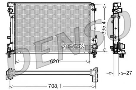 Радиатор DENSO DRM09163 (фото 1)