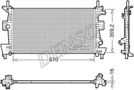 Фото 1 - радиатор основной DENSO DRM10114 Радиатор основной DENSO DRM10114 (фото 1)