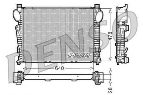 Радиатор, охлаждение двигателя DENSO DRM17093