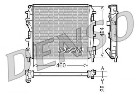 Радиатор, охлаждение двигателя DENSO DRM23019 (фото 1)