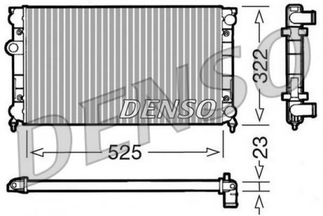 Радиатор, охлаждение двигателя DENSO DRM32006 (фото 1)