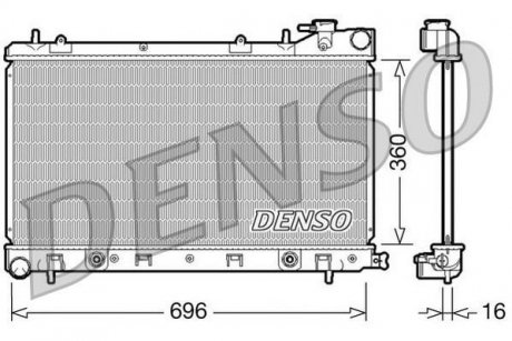 Радіатор, охолодження двигуна DENSO DRM36002 (фото 1)