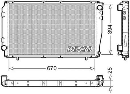 Радіатор двигуна, головний DENSO DRM36016 (фото 1)