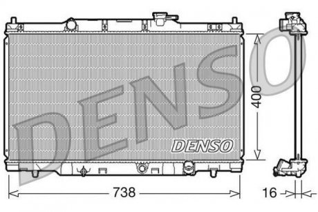 Радиатор, охлаждение двигателя DENSO DRM40011