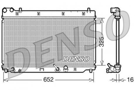 Радиатор, охлаждение двигателя DENSO DRM40014