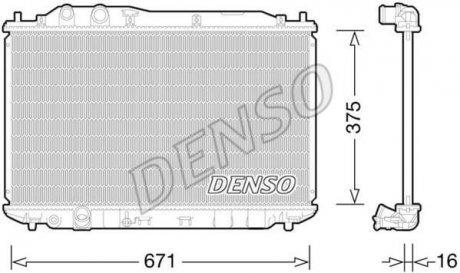 Радиатор, охлаждение двигателя DENSO DRM40028 (фото 1)