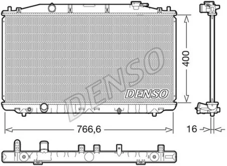 Радіатор двигуна HONDA ACCORD IX, ACCORD VIII 2.0/2.4 06.08- DENSO DRM40051
