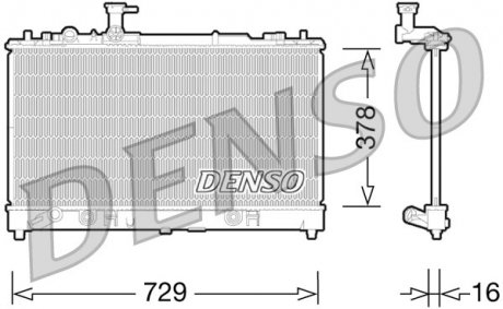Радіатор, охолодження двигуна DENSO DRM44026