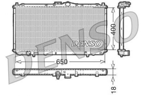 Радіатор, охолодження двигуна DENSO DRM45010 (фото 1)