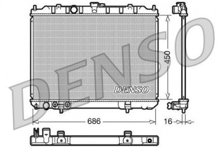 Радиатор, охлаждение двигателя DENSO DRM46005 (фото 1)