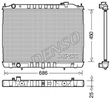 Радіатор охолоджування DENSO DRM46050 (фото 1)