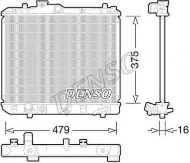 Радиатор, охлаждение двигателя DENSO DRM47028 (фото 1)