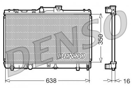 Радиатор, охлаждение двигателя DENSO DRM50013 (фото 1)