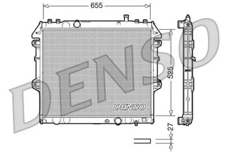 Фото 1 - радіатор охолоджування DENSO DRM50039 Радіатор охолоджування DENSO DRM50039 (фото 1)