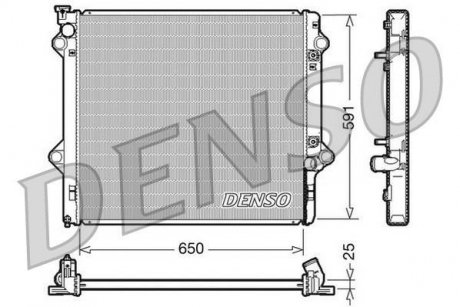 Радиатор, охлаждение двигателя DENSO DRM50046 (фото 1)