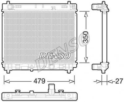 Радиатор, охлаждение двигателя DENSO DRM50058