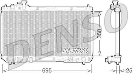 Радіатор, охолодження двигуна DENSO DRM50063 (фото 1)