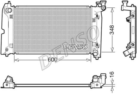 Радіатор охолоджування двигуна DENSO DRM50111