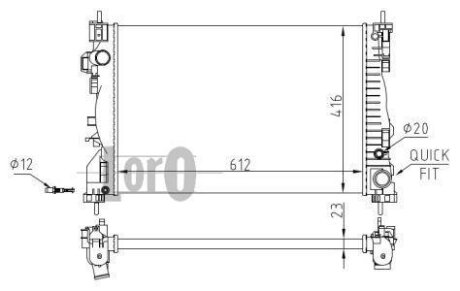 РАДІАТОР, ОХОЛОДЖЕННЯ ДВИГУНА DEPO 002-017-0015