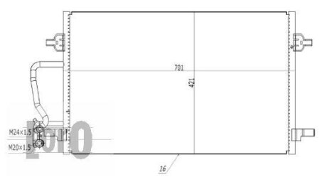 Конденсатор, система кондиціонування повітря DEPO 0030160018