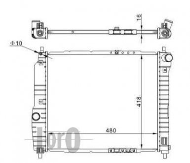 Радіатор охолодження двигуна AVEO/KALOS 1.2/1.4 05- AC +/- DEPO 0070170002